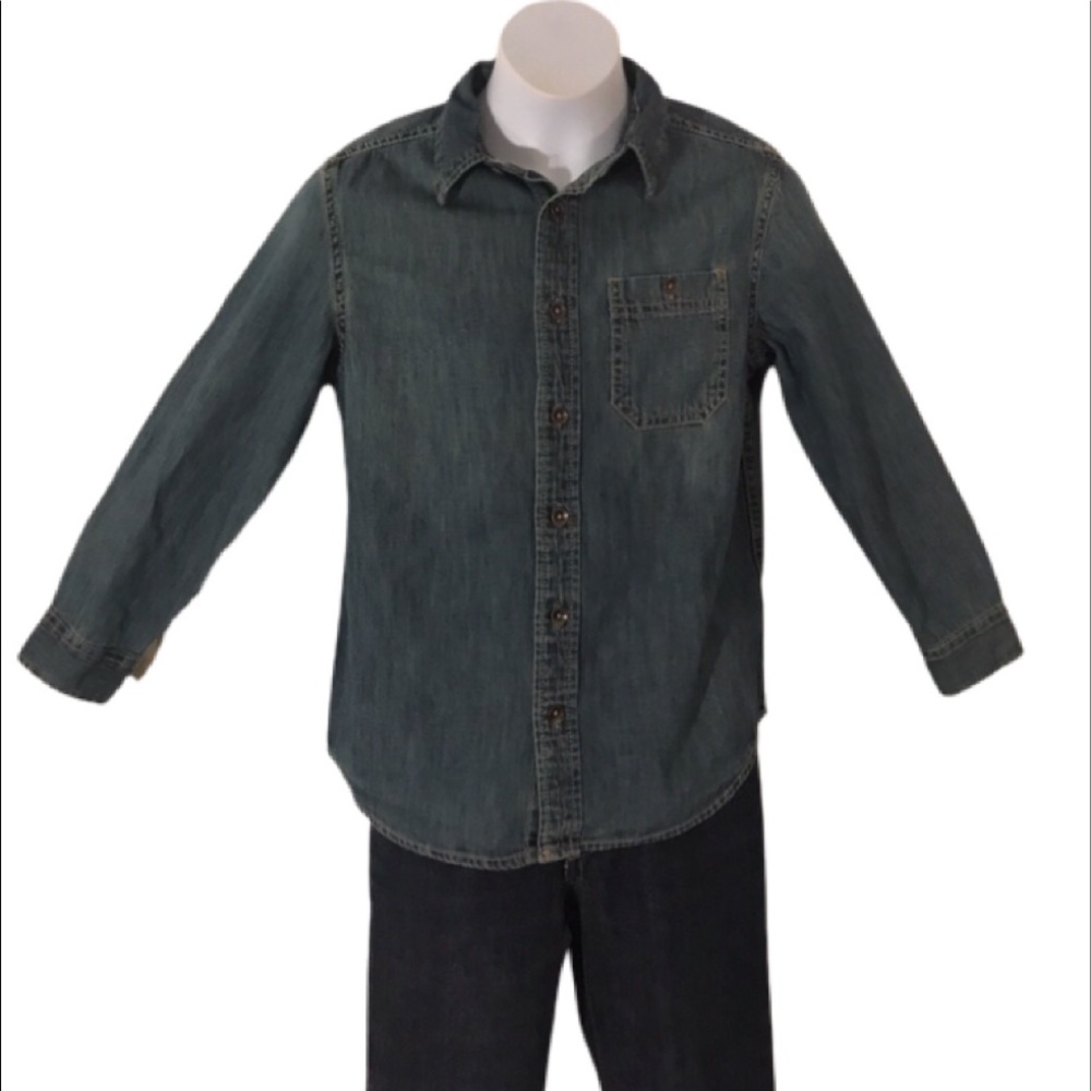 Boys Denim Button Down